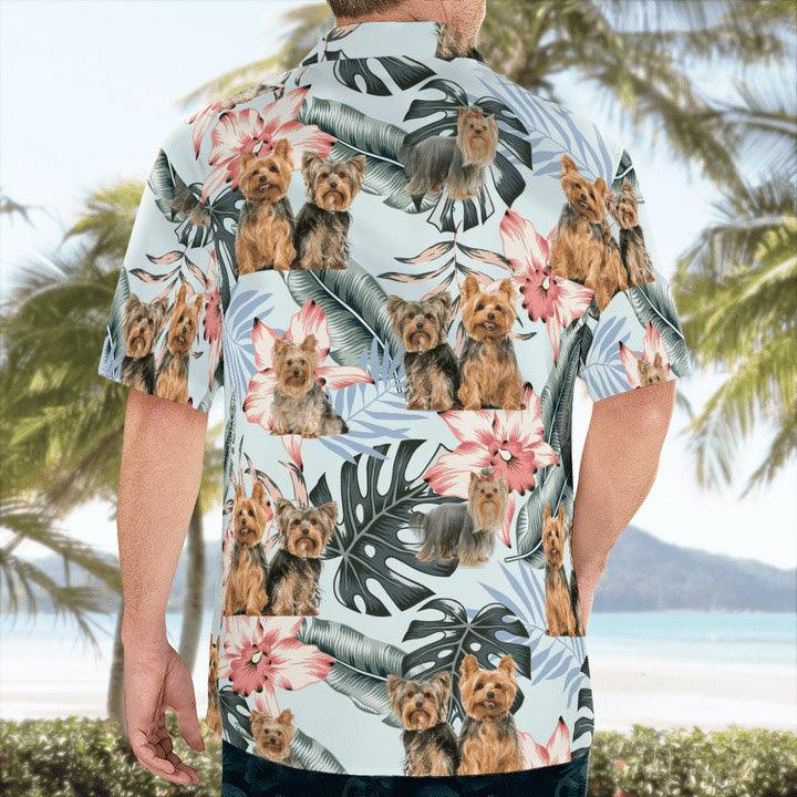 Yorkshire Aloha Hawaiian Shirt, Yorkie Tropical Pattern Hawaiian Shirt, Yorkie Aloha Shirt For Summer - Perfect Gift For Men, Women, Dog Lover, Friend - Image 4