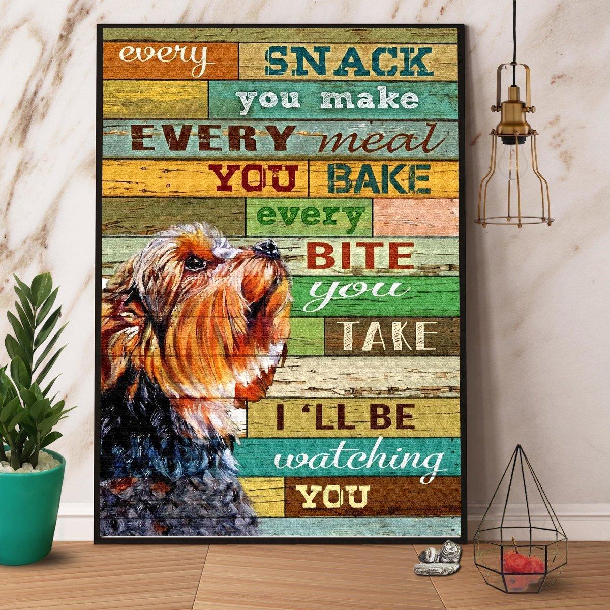 Yorkshire Terrier Portrait Premium Wrapped Canvas - I'll Be Watching You Canvas - Gift For Family, Friends, Yorkshire Lovers
