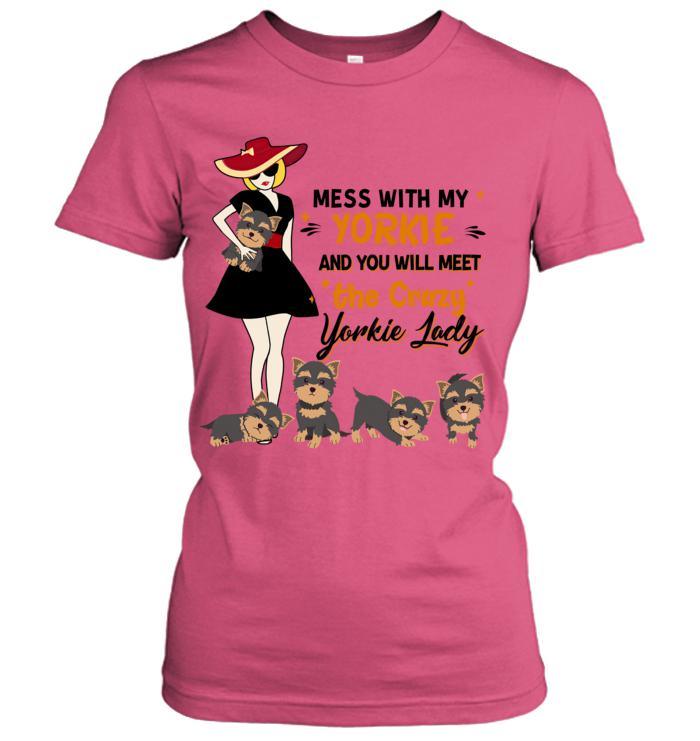 Yorkshire Terrier Yorkie Women's T Shirt - Mess With My Yorkie Women's T Shirt - Gift for Dog Lovers, Family, Friends - Image 3
