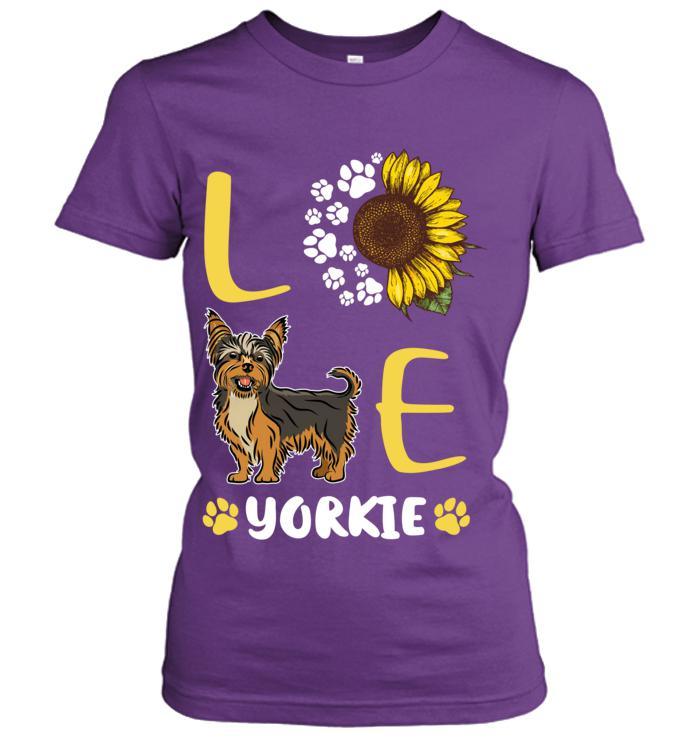 Yorkshire Yorkie Women's T Shirt - Love Yorkie With Sun Flower Women T Shirt - Gift for Dog Lovers, Mother, Family, Friends - Image 6