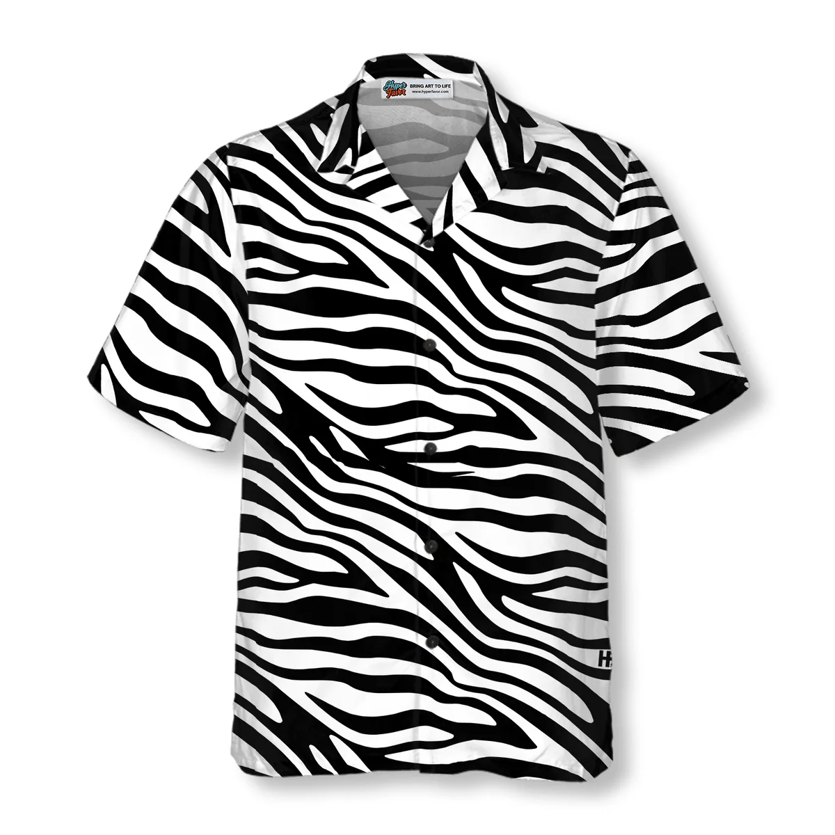 Zebra Pattern Hawaiian Shirt, Zebra Aloha Shirt For Men - Perfect Gift For Zebra Lovers, Husband, Boyfriend, Friend, Family - Image 3